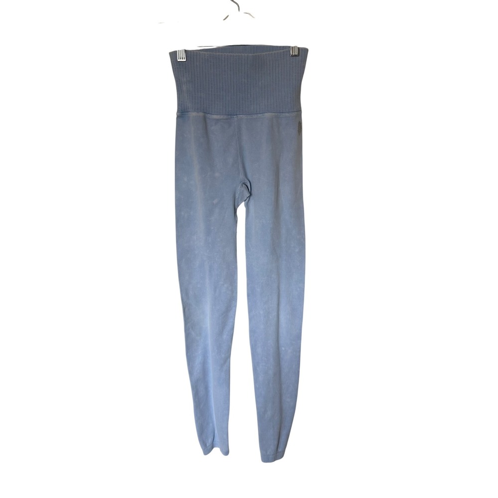 FP Movement Good Karma Leggings Women S/M Blue Excellent High Rise Acid Wash